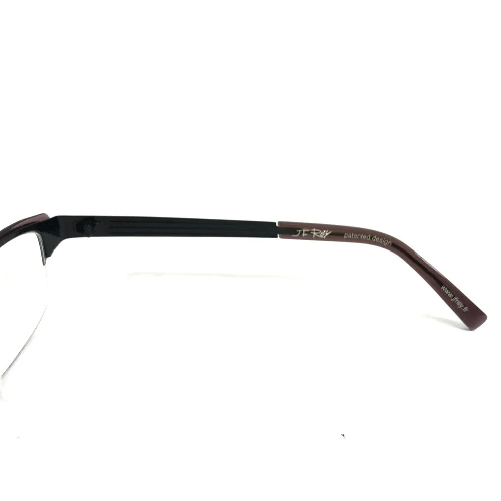 J.F. Rey Eyeglasses Frames JF2551 0075 Matte Black Purple Half Rim 52-18-134